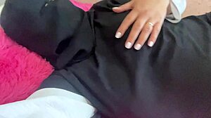 Fatma masturbates in panties close up 😏