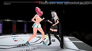 big tits lady plays in new hentai game