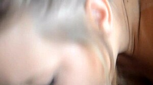 this wife gives sloppy blowjob to husband's friend with pop rocks