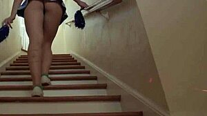 Extra Petite Teen Cheerleader Harley Attempts Split on Thick Cock