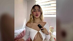 april-fox shows her latina ass and big tits in blonde scene 😏