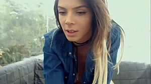 Young 18+ Girl Shows Big Tits on Outdoor Webcam