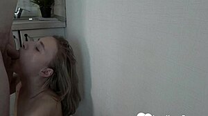 Eager Blonde Teases With Mouth On Homemade Video