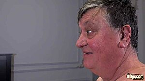 old landlord licks wet teen muff in doggystyle.