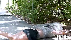 Caged teen gets hardcore pov action