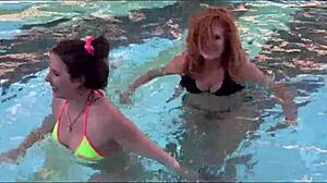 Chilling with Stepmom and Friend at Pool, Things Get Steamy