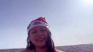 Valentina Follo en Playa Despues de Fiesta Navidena.