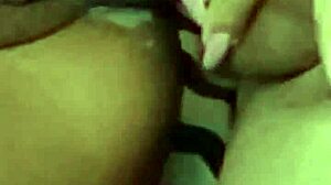 cumming on her face on her knees close up homemade with couple and piercing