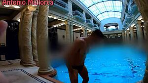 Did you ever try risky pickup sex in a famous thermal bath? This petite Spanish teen Valentina Lapiedra gets bent over by a big cock outdoors