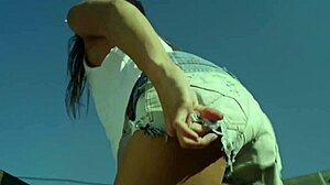 Dominika C Teases Her Pussy Lips With A Lollipop While Masturbating