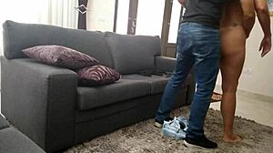 Hot Brazilian neighbor flashes pussy on the street 😏