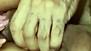 cumming on her face on her knees close up homemade with couple and piercing