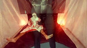 russian santa says, 'you've been naughty, snow maiden!' and fucks her ass hard