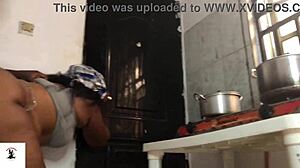 grandma fakes a sound while cooking lunch for me after school just to fuck my big black cock