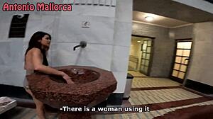 Did you ever try risky pickup sex in a famous thermal bath? This petite Spanish teen Valentina Lapiedra gets bent over by a big cock outdoors