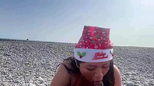 Valentina Follo en Playa Despues de Fiesta Navidena.