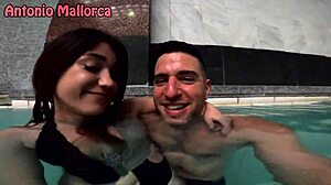 Did you ever try risky pickup sex in a famous thermal bath? This petite Spanish teen Valentina Lapiedra gets bent over by a big cock outdoors