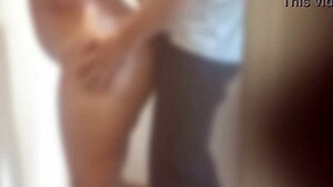 Real homemade pizza delivery guy hidden cam with no audio, Karina and Lucas 😏