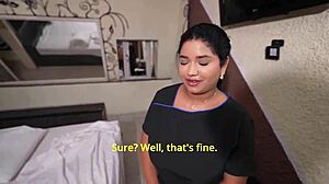 Hotel maid feels intense pleasure in rough pov sex