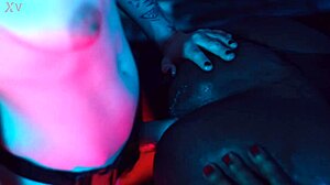 i moan worshipping goddess's feet and toes, choking on her big natural tits, tickling my ass as bbw femdom