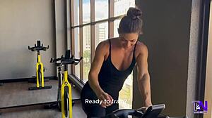 from gym to creampie, latina fitness babe gets fucked hard