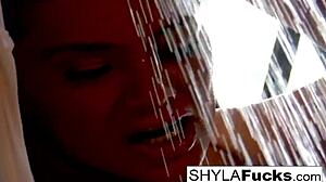 In this rare scene, sexy shyla stylez masturbates solo, showcasing her big tits and nude body
