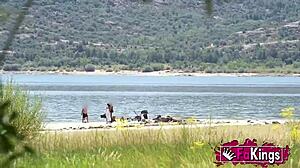 Cougar Natali Quinn Is On A Hunt For Public Fucks She Finds Her Target Near The Lake