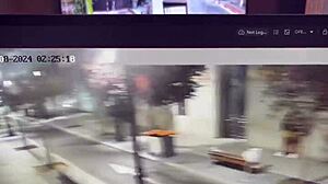 She gave sweet kisses to his penis right there in public outdoors.