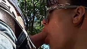 Want To See This Backstage Deepthroat Blowjob Outdoor?