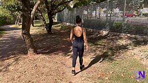 from gym to creampie, latina fitness babe gets fucked hard