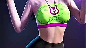 D.va performs fiery dance in overwatch 3d hentai cosplay uncensored