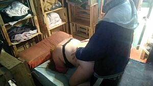 Latina bends over for intense doggystyle fucking by boyfriend