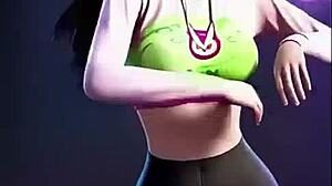 D.va performs fiery dance in overwatch 3d hentai cosplay uncensored