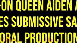 dominant aiden ashley uses strapon to fuck submissive blonde sadie blair with toys and kissing