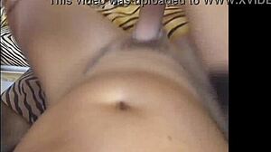 Blonde Coed Rides In Heels And Stockings