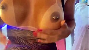 santa says blowjob for cum in mouth on petite tits!