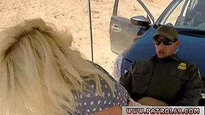 Messy Blowjob And Caught Giving Blonde Babe Does It On The Hood