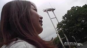 Cosplay date with cheerleader in asian japanese setting