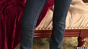 Sandy Sweet, a young babe, masturbates with her vibrator and reaches an intense orgasm