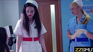 Sketchy nurses work in a shady hospital setting.
