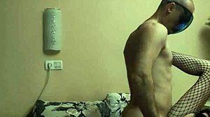 Skinny Milf Wife in Fishnet Bodysuit Rides and Takes Anal Deep Dick in Homemade Scene