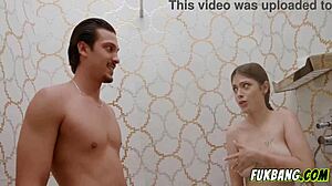 ramona deepthroats in wild shower fucking