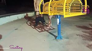 Slut Sucks Big Black Cock In Public Square For All To See.