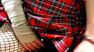 Ahegao Slut Tied Up And Teased With Big Cock In BDSM Scene