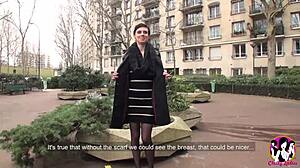 short haired brunette woman having an amazing gangbang