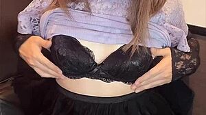 crossdressing shemale whispers 'fuck my ass quietly' in japanese video