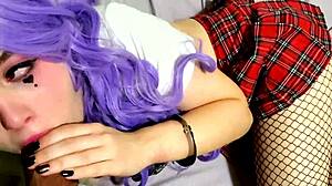 Ahegao Slut Tied Up And Teased With Big Cock In BDSM Scene