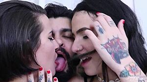 Tattooed Slut With Small Waist Gets Anal Gaping From Couple