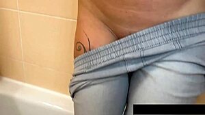 Claudia's Playful Bathroom Selfie!