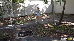 busty brunette blaire johnson scores big cock in bang bus